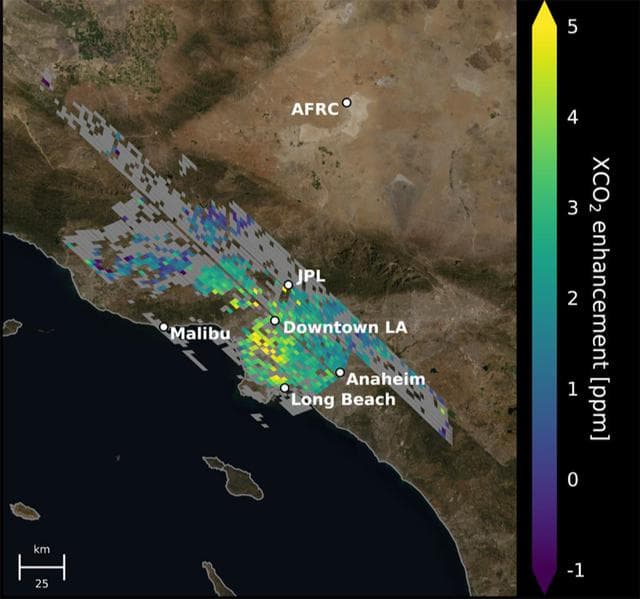 NASA image: Carbon Dioxide Over the L.A. Metropolitan Area