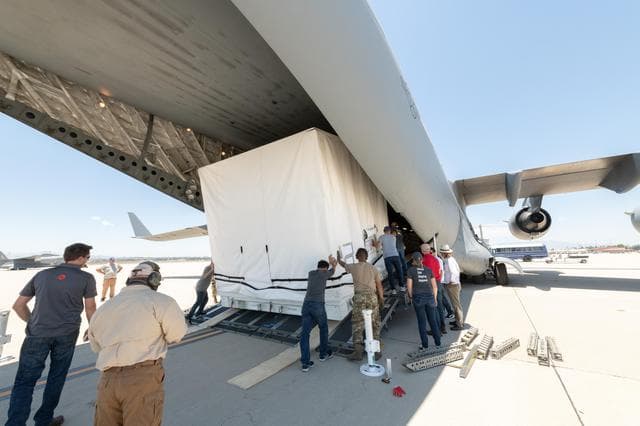NASA image: Loading SWOT Into C-17 Aircraft