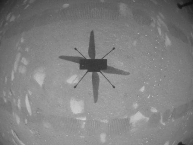 NASA image: Ingenuity's First Black-and-White Image From the Air