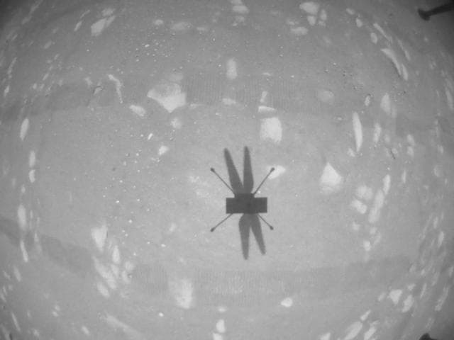 NASA image: In-Flight Image From Ingenuity's Second Flight
