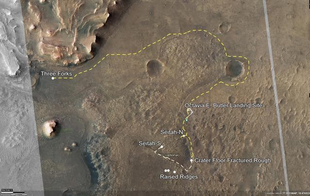 NASA image: Perseverance's First Road Trip