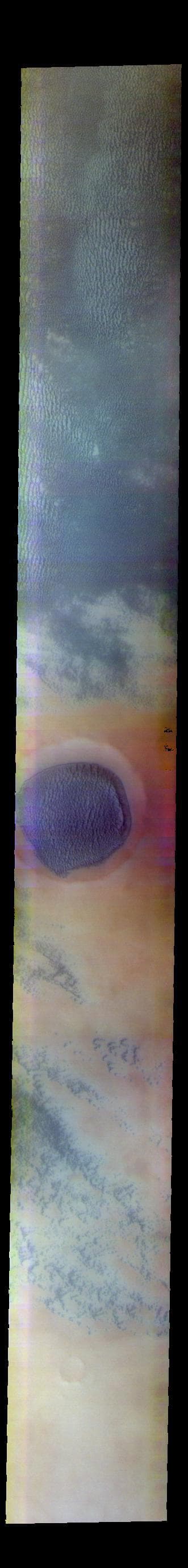 NASA image: Aspledon Undae - False Color