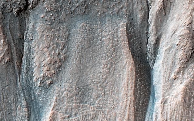 NASA image: Crater Gullies at Multiple Elevations
