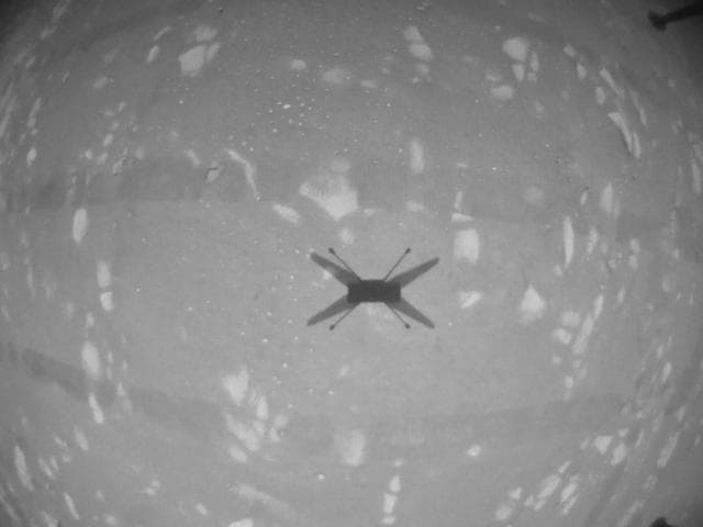 NASA image: Black and White Image From Ingenuity's Third Flight