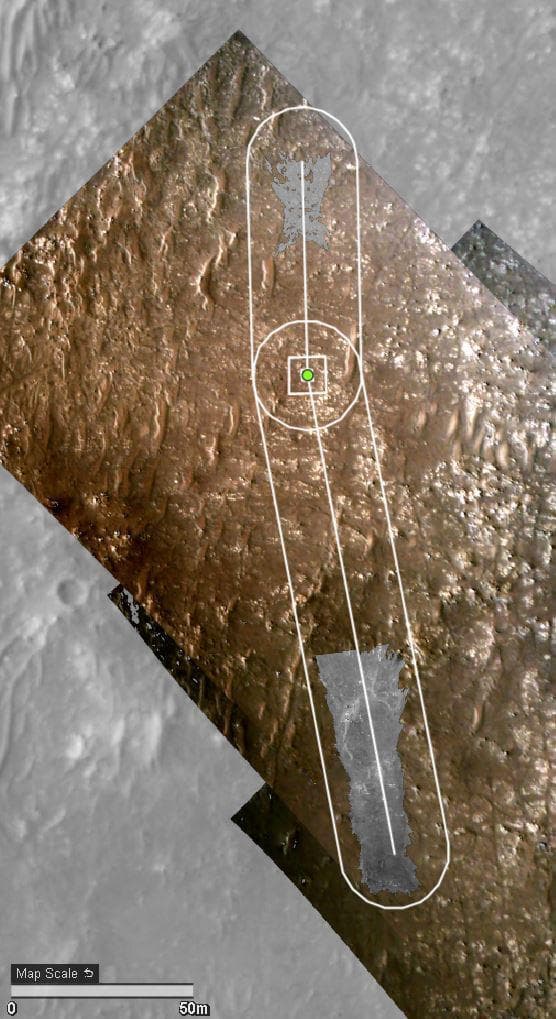 NASA image: HiRISE's View of Ingenuity's Fourth Flight Path