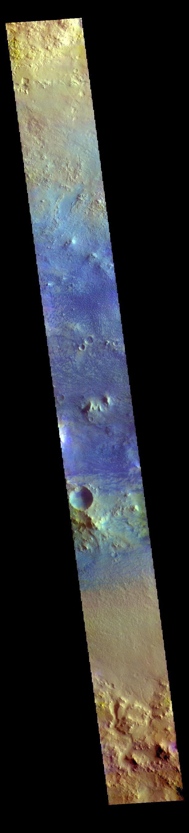 NASA image: Baldet Crater - False Color