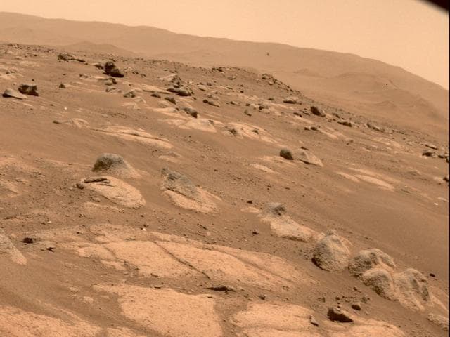 NASA image: Perseverance's Hazard Cameras View Ingenuity's Fourth Flight