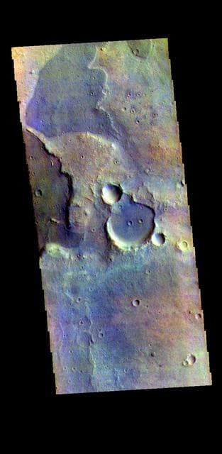 NASA image: Arabia Terra Craters - False Color