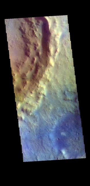 NASA image: Toro Crater Rim - False Color