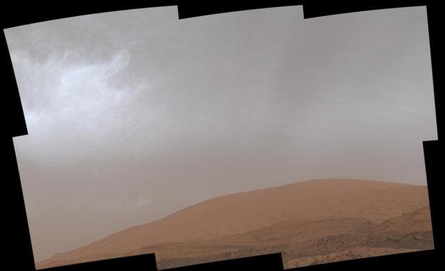 NASA image: Curiosity GIF Shows Drifting Clouds Over Mars' Mount Sharp