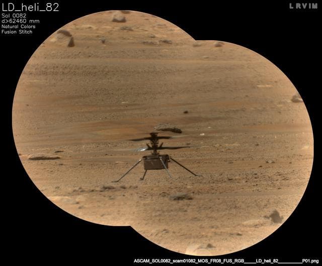 NASA image: Perseverance's SuperCam Views the Ingenuity Helicopter