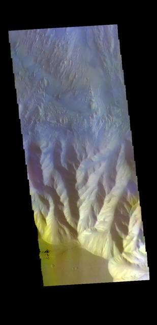 NASA image: Hebes Chasma - False Color
