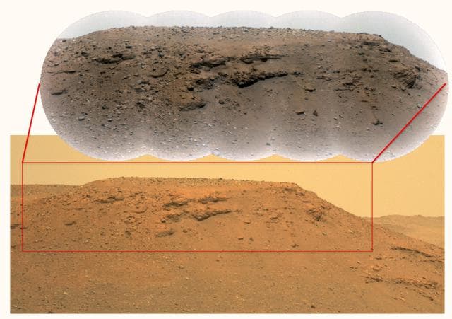 NASA image: Two Views of Delta Scarp