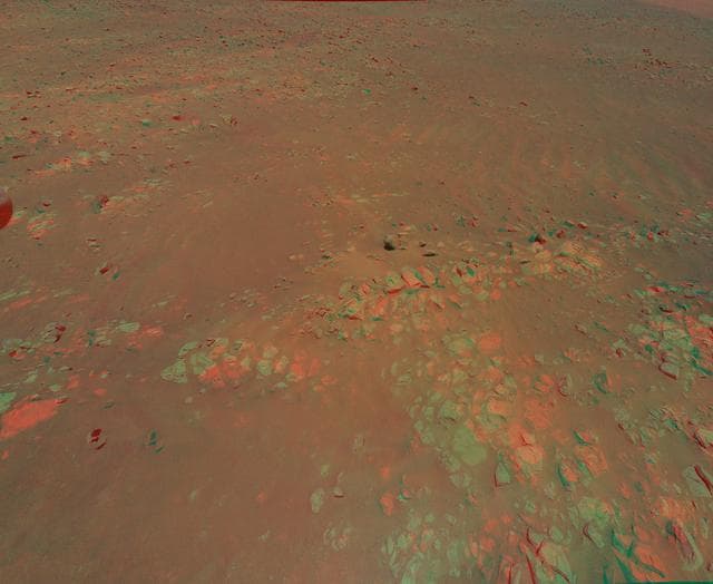 NASA image: Jezero Crater's Raised Ridges in 3D