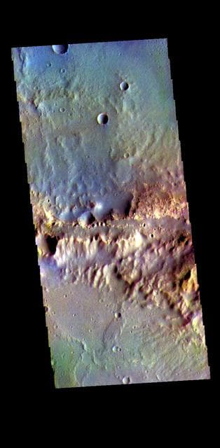 NASA image: Oyama Crater Rim - False Color