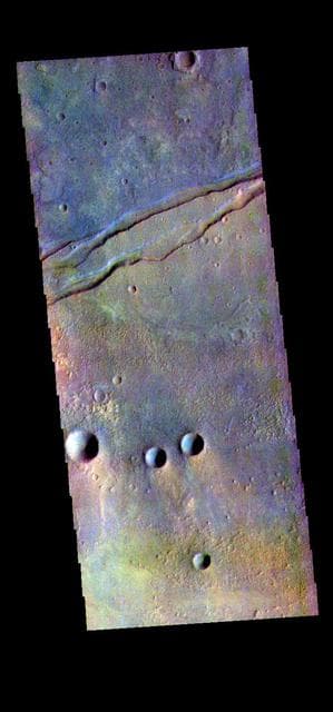 NASA image: Sirenum Fossae - False Color