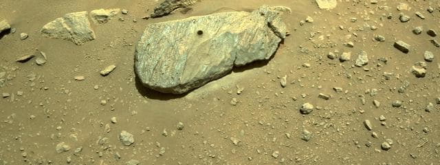 NASA image: Perseverance's Navigation Camera Captures Sample Borehole