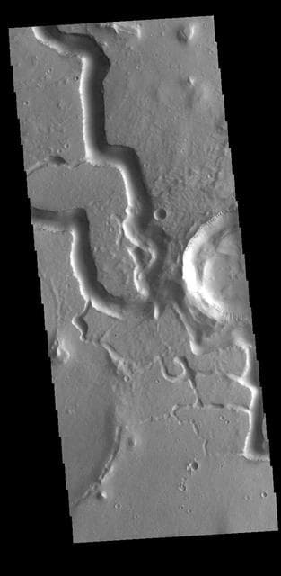 NASA image: Hephaestus Fossae