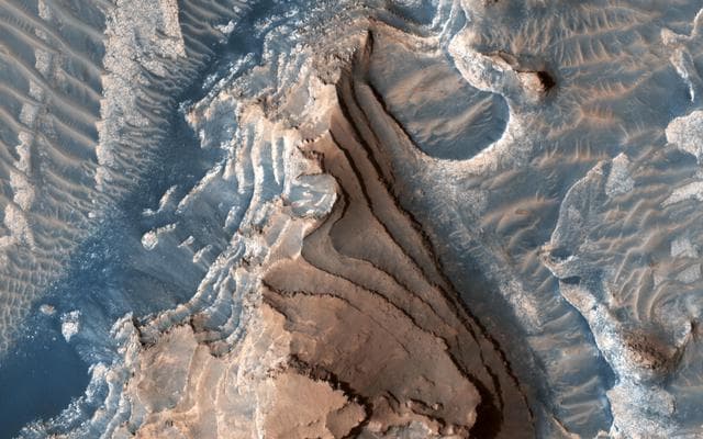 NASA image: Layered Bedrock