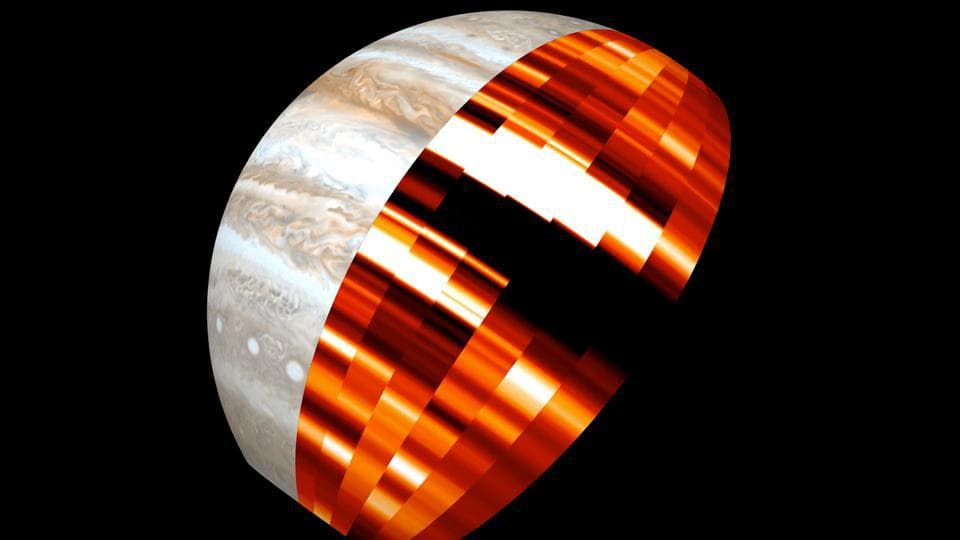 NASA image: Jupiter's Appearance in Microwave Light