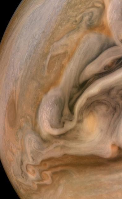 NASA image: Jupiter Swirling Storms
