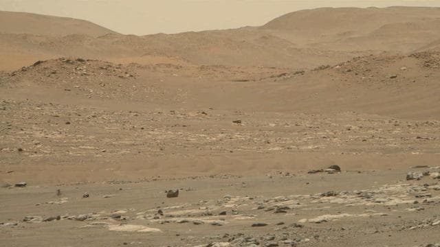 NASA image: Ingenuity Mars Helicopter's Flight 13: Zoomed-In View From Perseverance