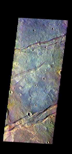 NASA image: Sirenum Fossae - False Color