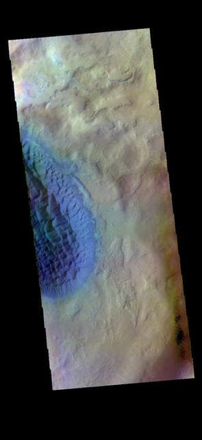 NASA image: Matara Crater Dunes - False Color
