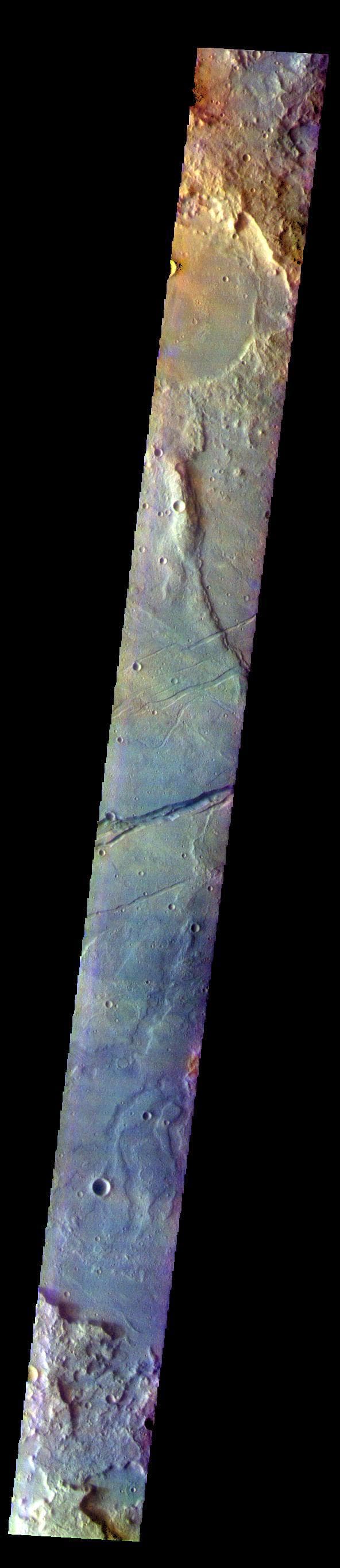 NASA image: Sirenum Fossae - False Color