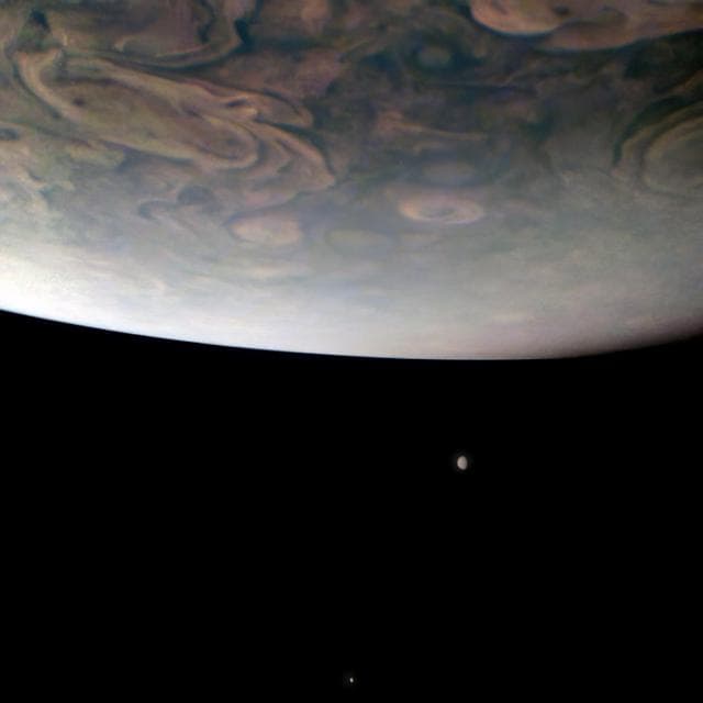 NASA image: NASA's Juno Mission Spots Two Jovian Moons