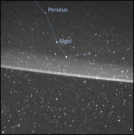 NASA image: Perseus and Jupiter's Main Dust Ring