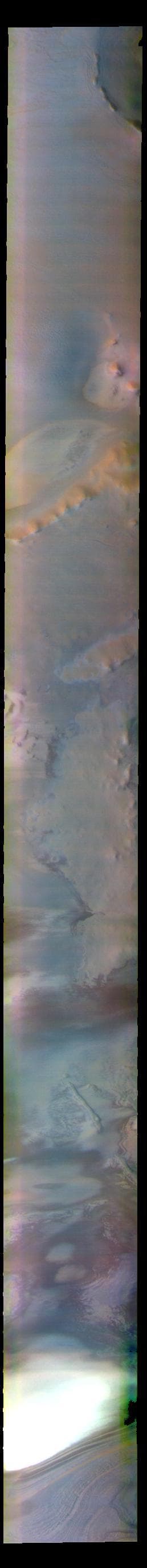 NASA image: Argentea Planum - False Color
