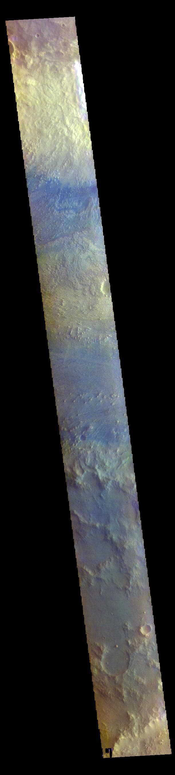 NASA image: Crommelin Crater - False Color
