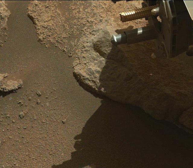NASA image: Perseverance Expels Rock Fragments