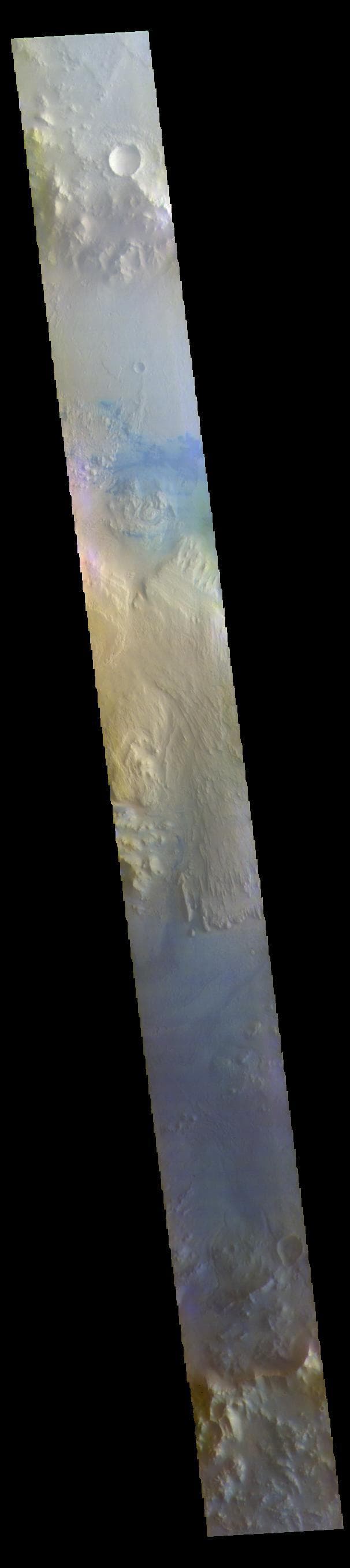 NASA image: Gale Crater - False Color