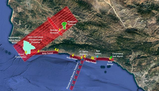 NASA image: SHIFT Campaign Research Plane Flight Area Map