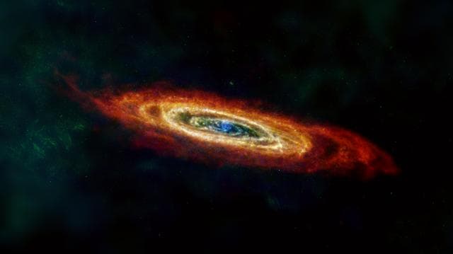 NASA image: Andromeda Galaxy Imaged by Herschel, Planck, IRAS, COBE