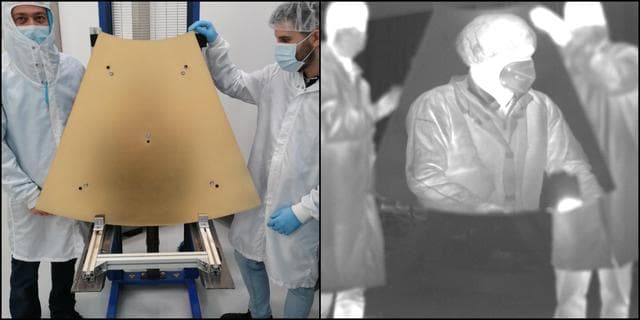NASA image: A Crisp Infrared Image on an ASTHROS Mirror Panel