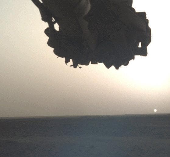 NASA image: InSight Captures a Martian Sunrise and Sunset