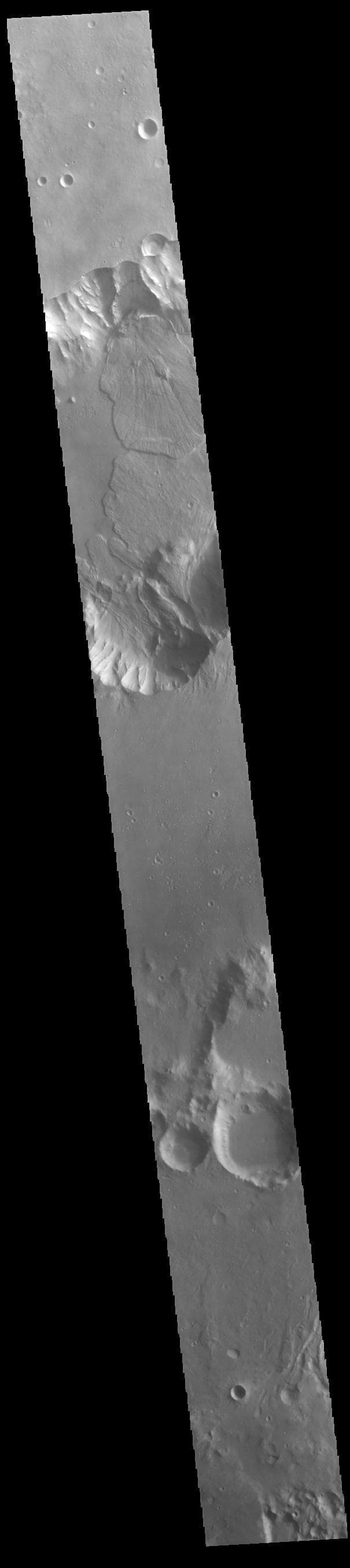 NASA image: Capri Chasma Landslides