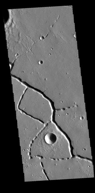 NASA image: Hephaestus Fossae