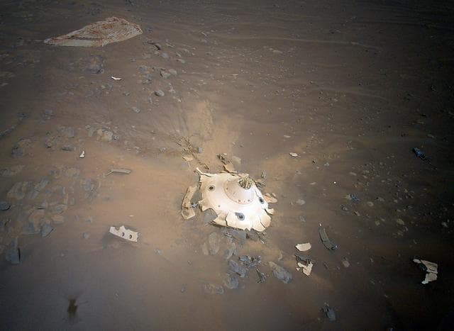 NASA image: Rover's Backshell Seen From the Air