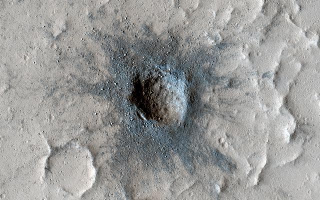 NASA image: Slow Changes at an Old Impact Crater