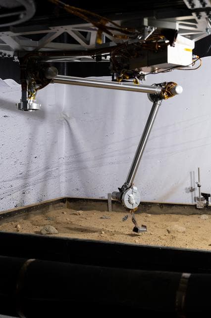 NASA image: NASA's COLDArm at Lunar Regolith Simulant Test Bed