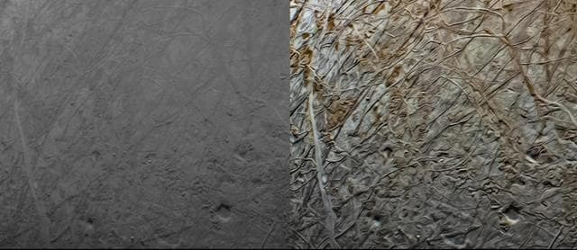 NASA image: JunoCam Images of Europa, Before and After