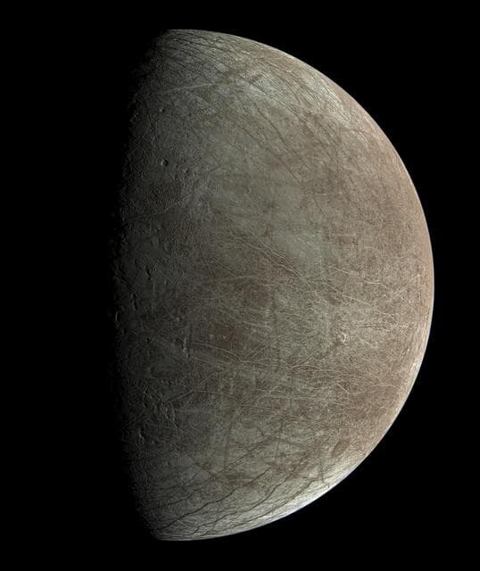 NASA image: JunoCam Image of Europa From Flyby