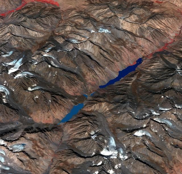 NASA image: Lake Shuwarang Chhat, Pakistan