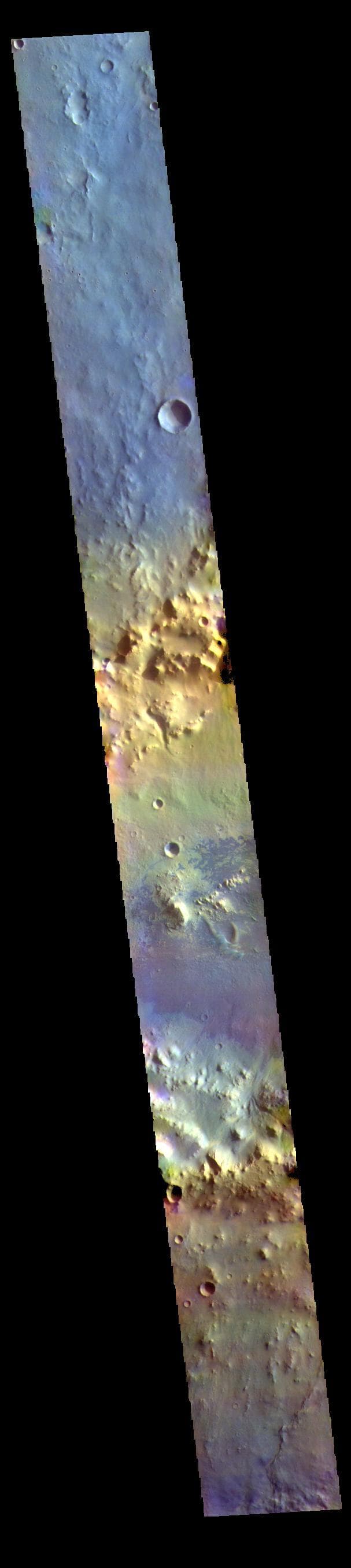 NASA image: Arabia Terra Crater - False Color
