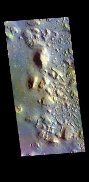 NASA image: Cydonia Colles - False Color