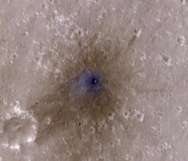 NASA image: InSight-Detected Impact in February 2021